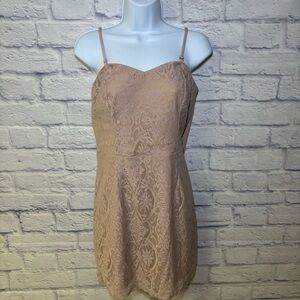 Dress the Population Womens Leanne Lace Cocktail Dress XL Soft Pink NWT